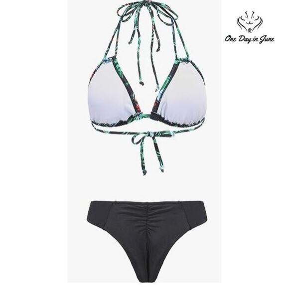 SSLR Halter Triangle Bikini Swimsuit Size M - Picture 2 of 5